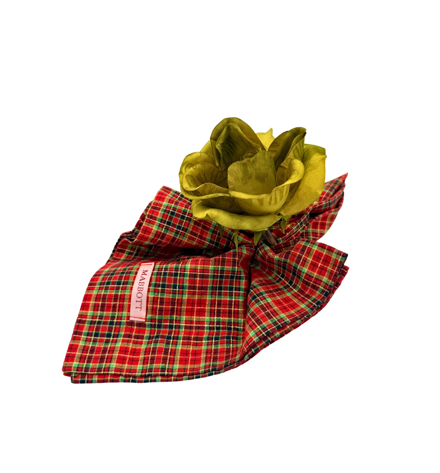 Green rose napkin ring