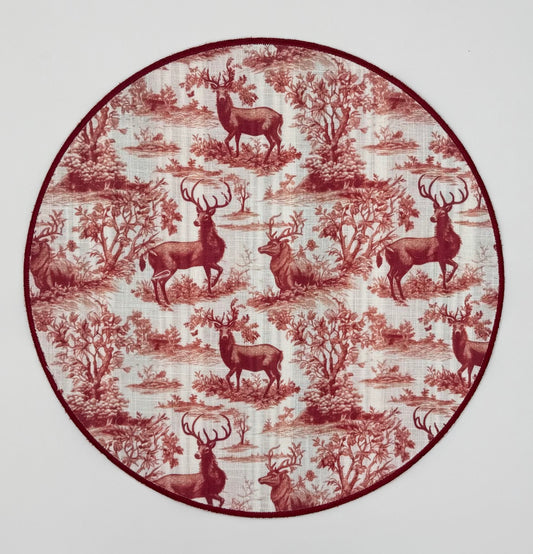 Toile round placemats