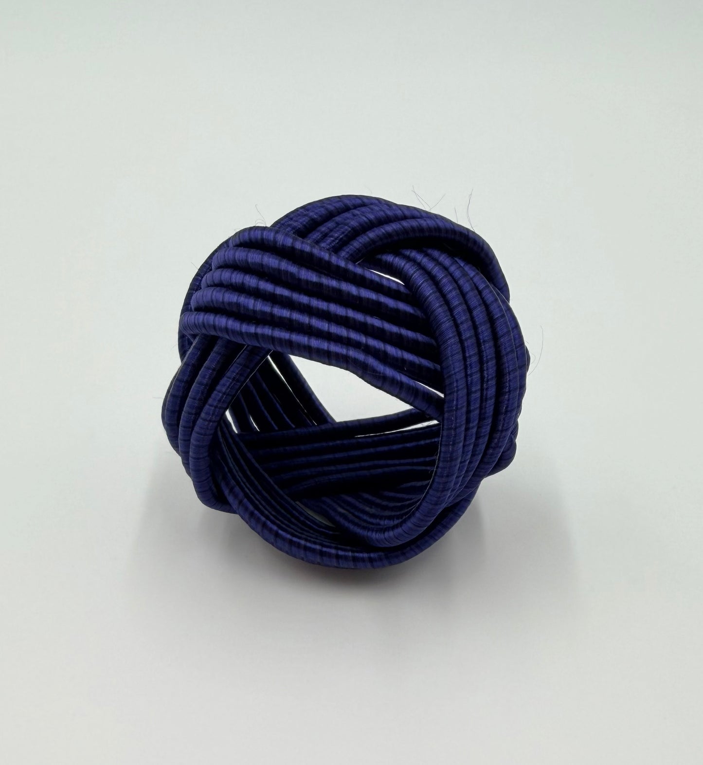 Classic silk napkin ring navy blue