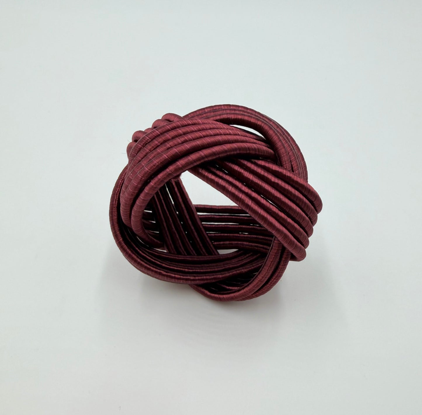 Classic silk napkin ring dark burgundy