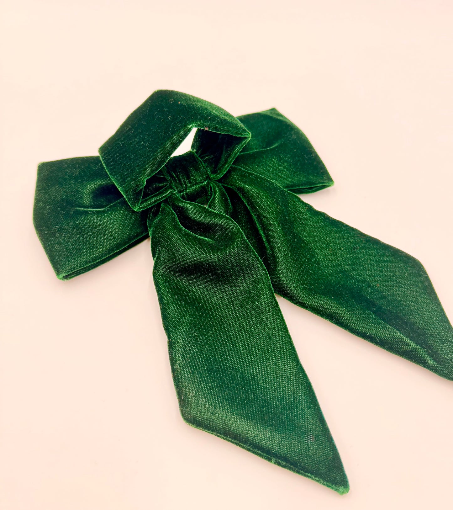 Green velvet napkin ring