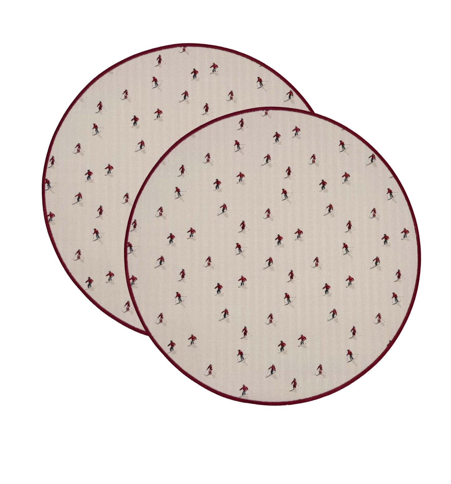 The skiers round placemats