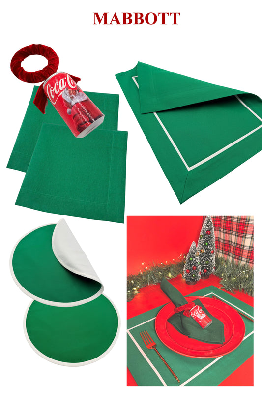 Green round placemat