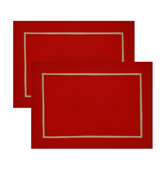 The red classic placemat