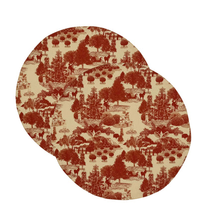 The Christmas toile round placemats