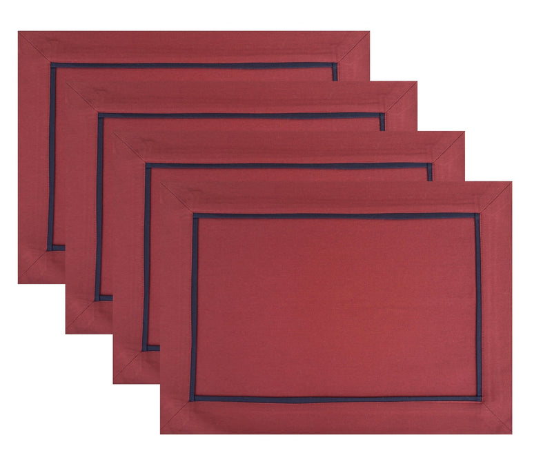 The Burgundy and Navy Classic Placemats.