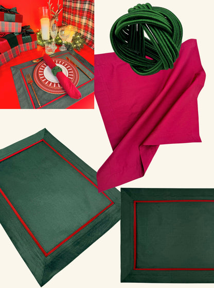 Christmas velvet placemat