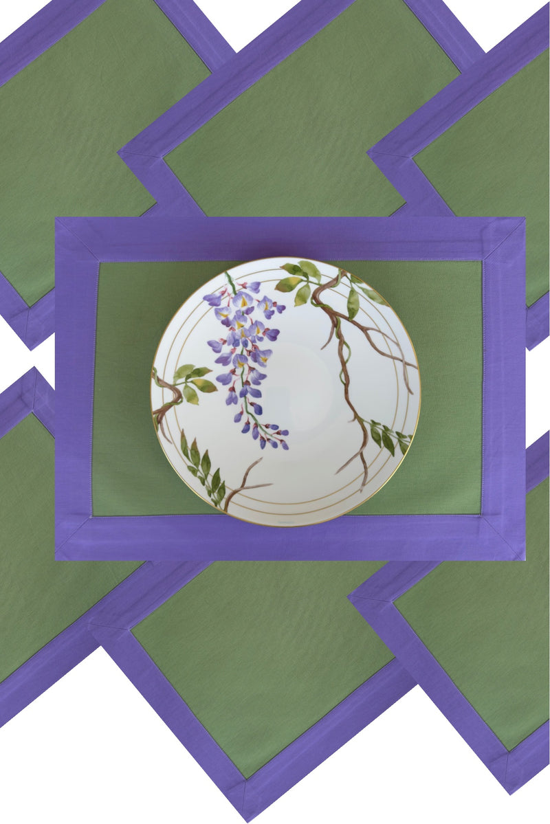 The Lilac and Green Box Placemats.