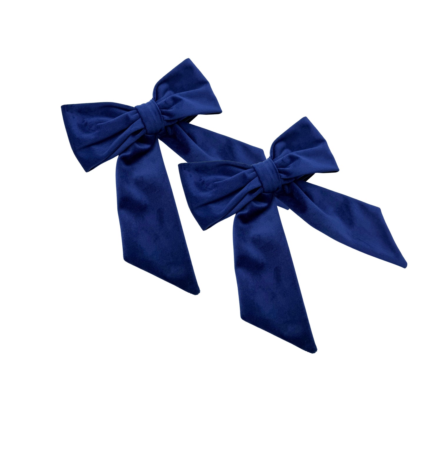 Blue velvet napkin ring