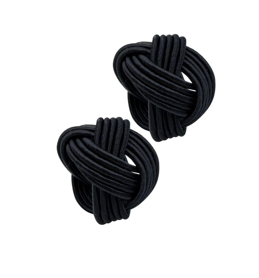 Classic silk napkin ring black