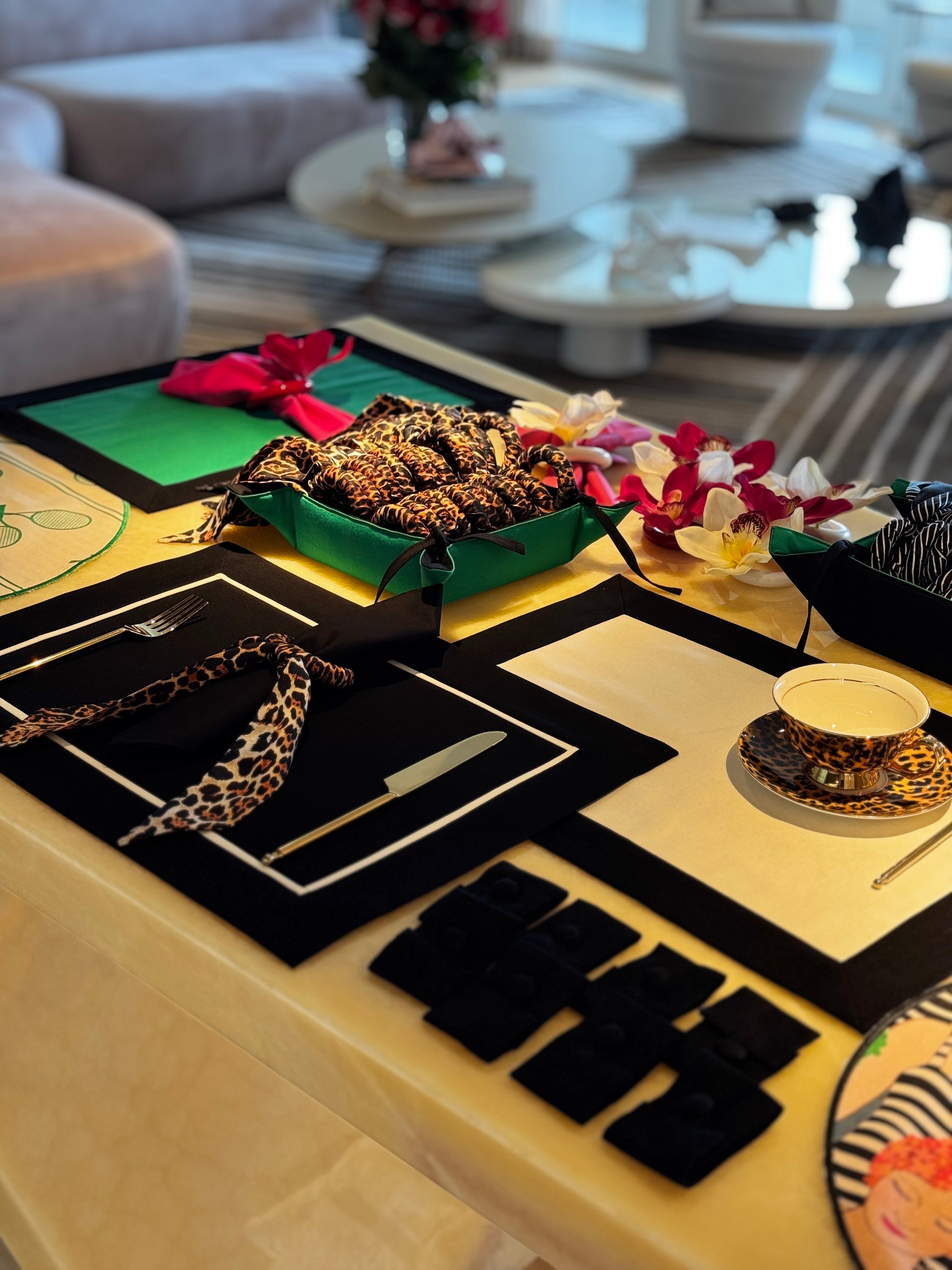 The Black Classic Placemats.