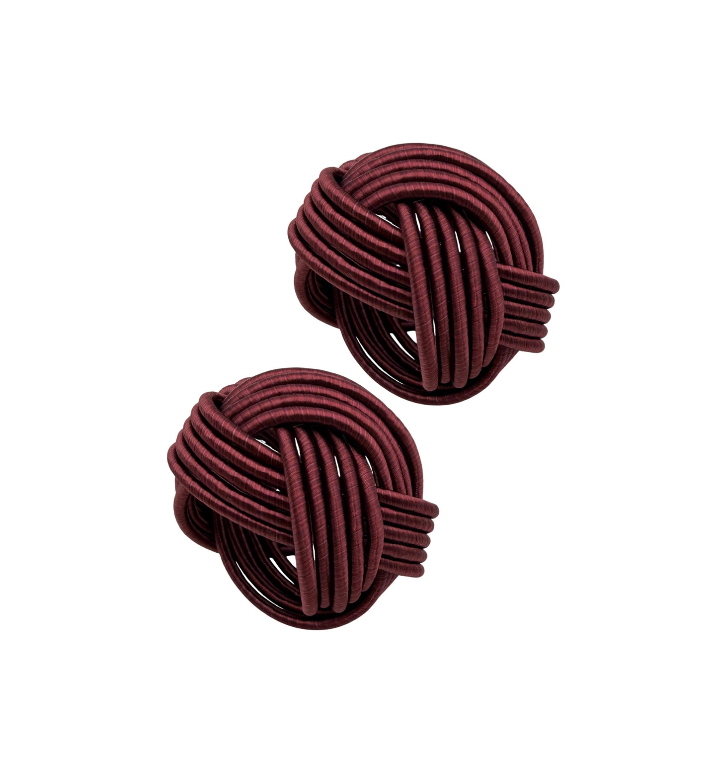 Classic silk napkin ring dark burgundy