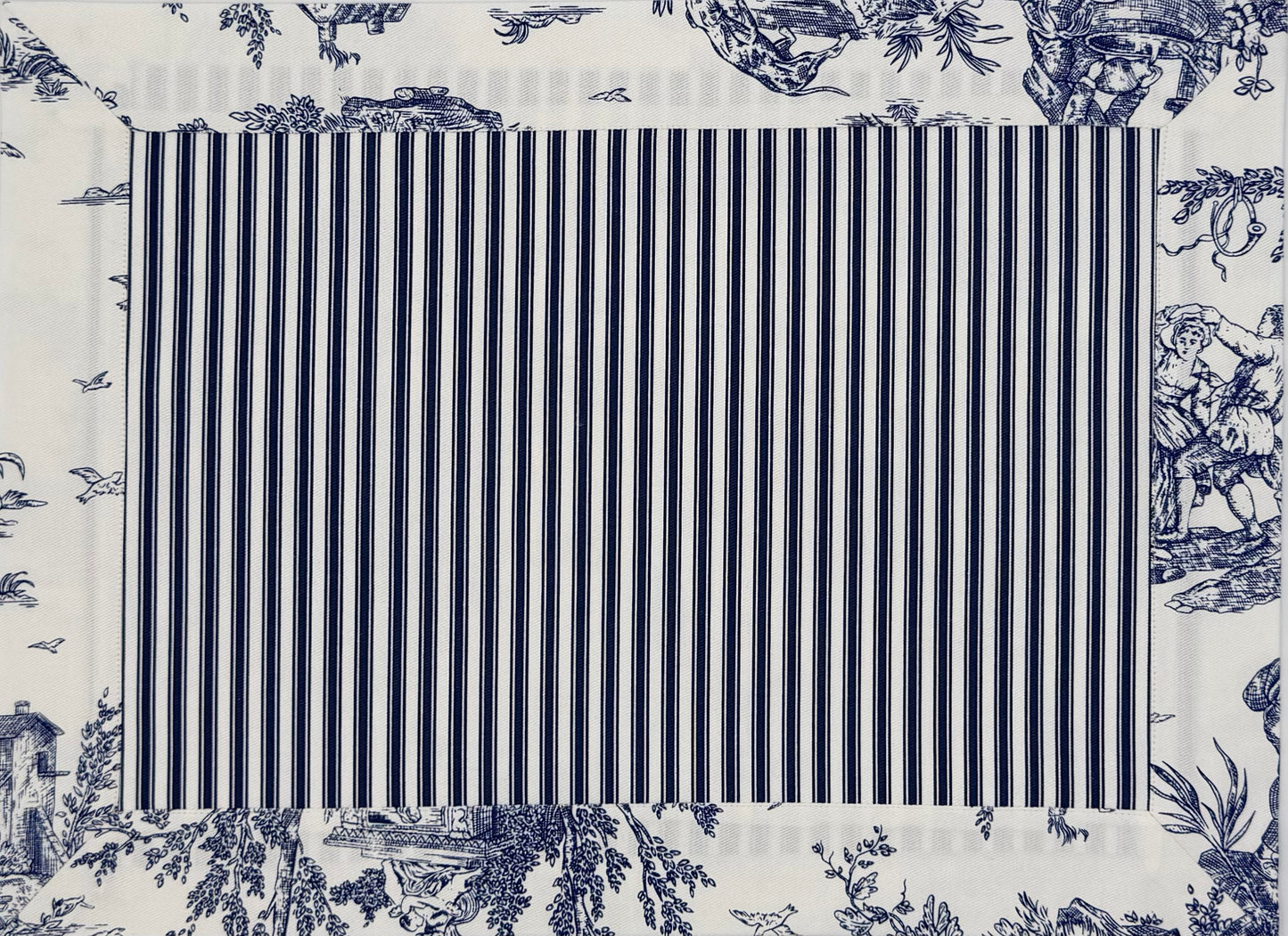 The Toile Navy Box Placemats.