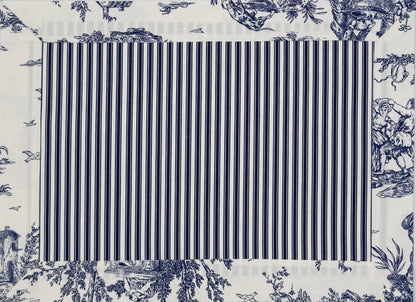 The Toile Navy Box Placemats.
