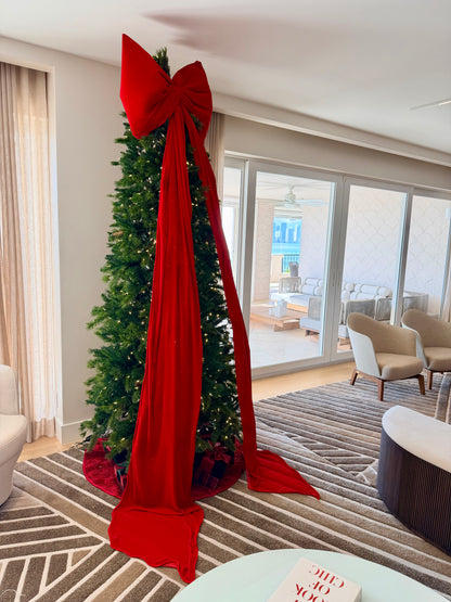 Christmas tree big bow large