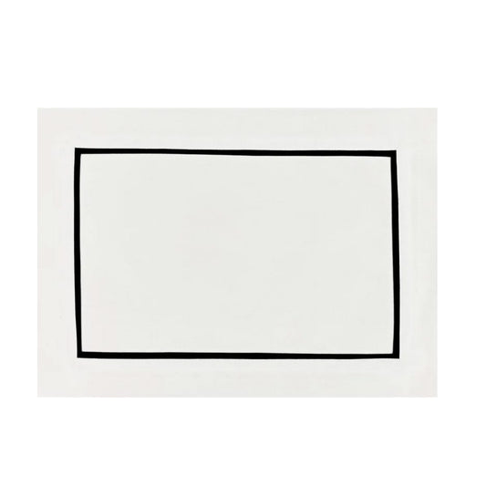 The Classic white and black placemats