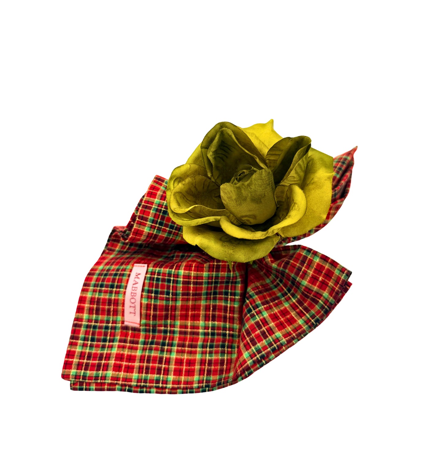 Green rose napkin ring