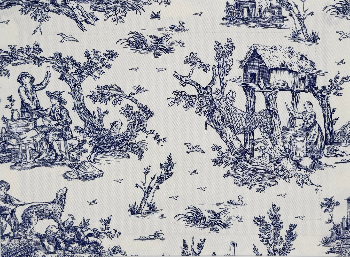 The Toile Navy Box Placemats.