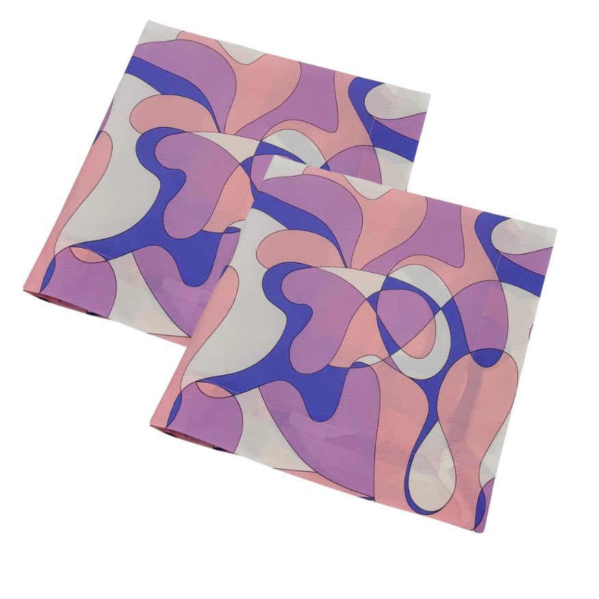 The Abstract pink napkins.