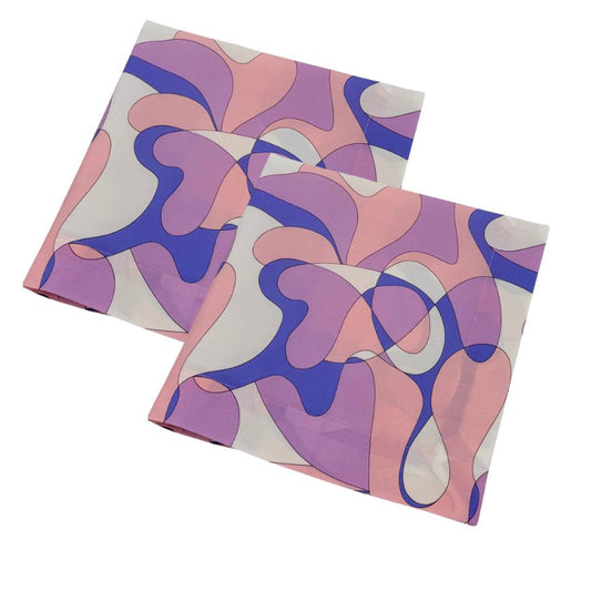 The Abstract pink napkins.