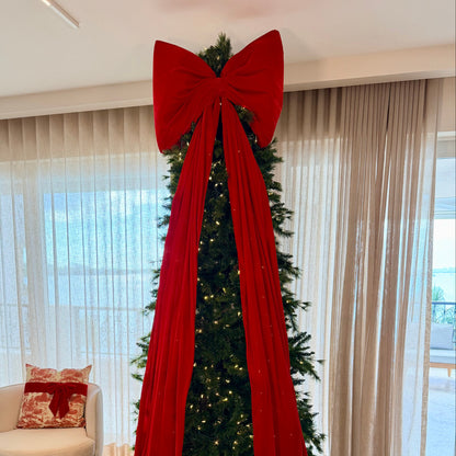 Christmas tree big bow large