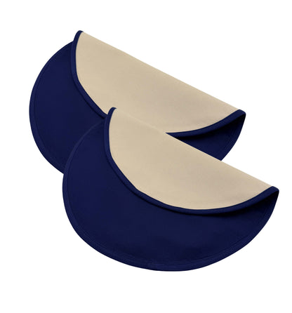 Navy and cream round placemats