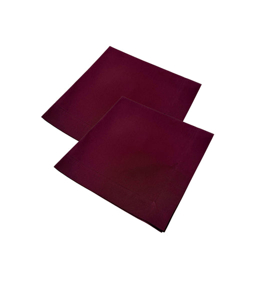 Dark burgundy napkins