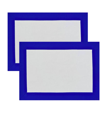 Royal blue box placemats.