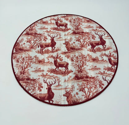 Toile round placemats