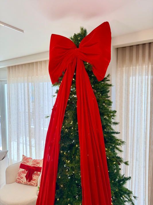 Christmas tree big bow large