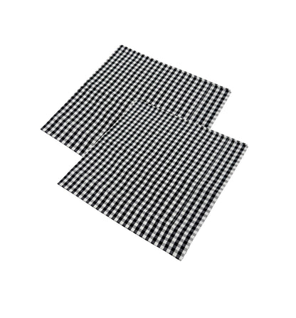 Checkred B&W napkins