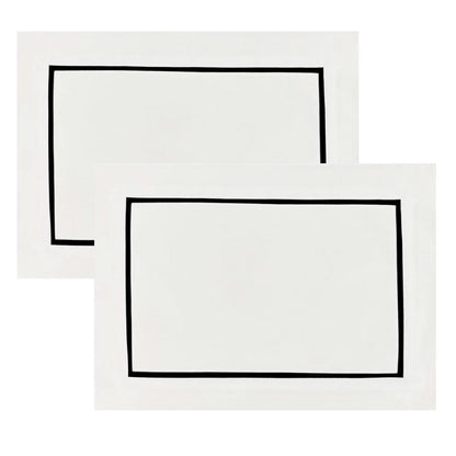The Classic white and black placemats