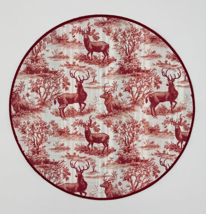 Toile round placemats