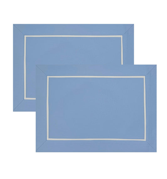 Sky blue placemat.