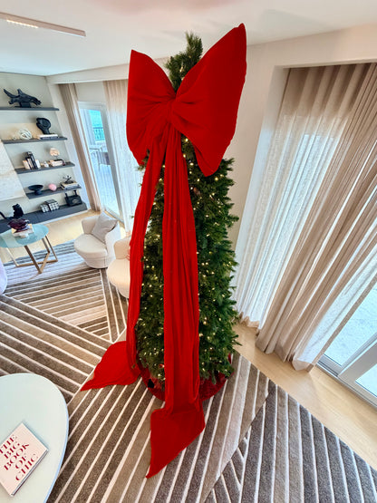 Christmas tree big bow large