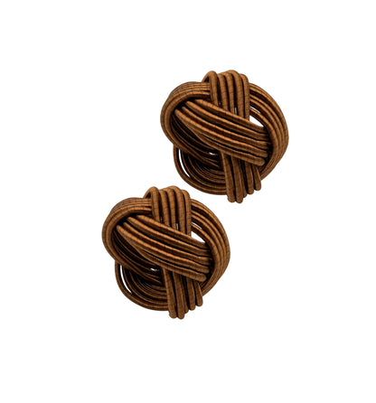 Classic silk napkin ring caramel