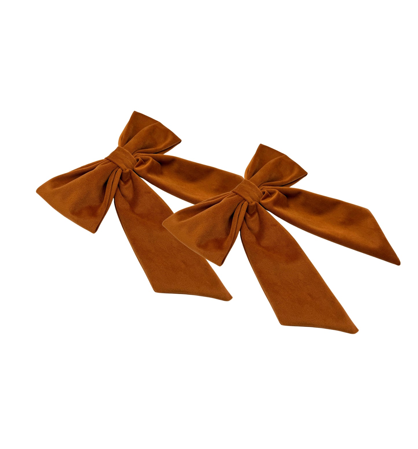 Orange pumpkin velvet bow napkin ring