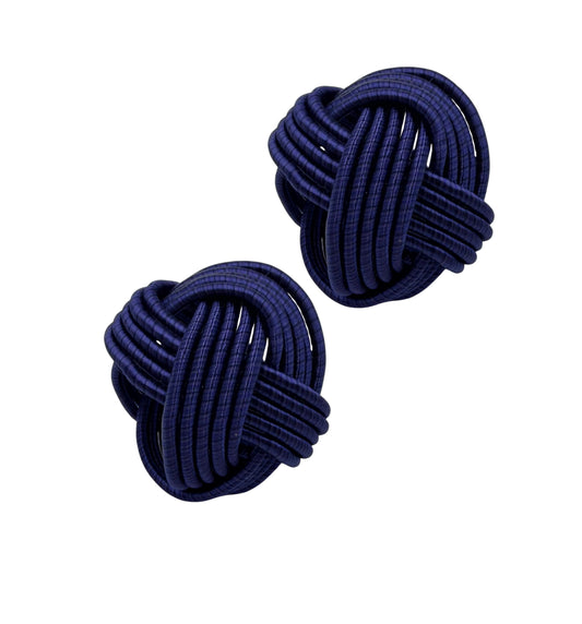 Classic silk napkin ring navy blue