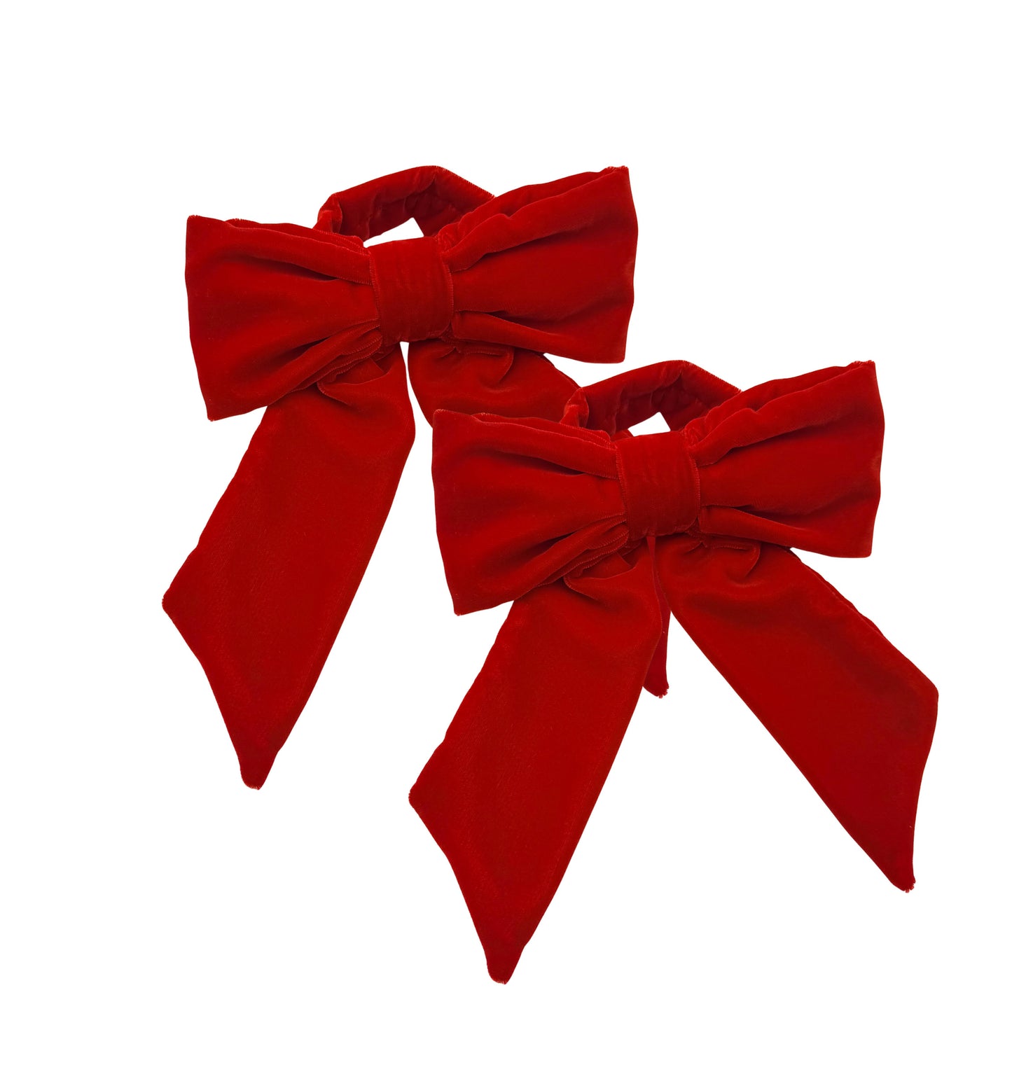 Red velvet bow napkin ring