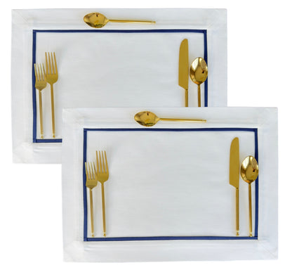 The White and Navy Classic Placemats.