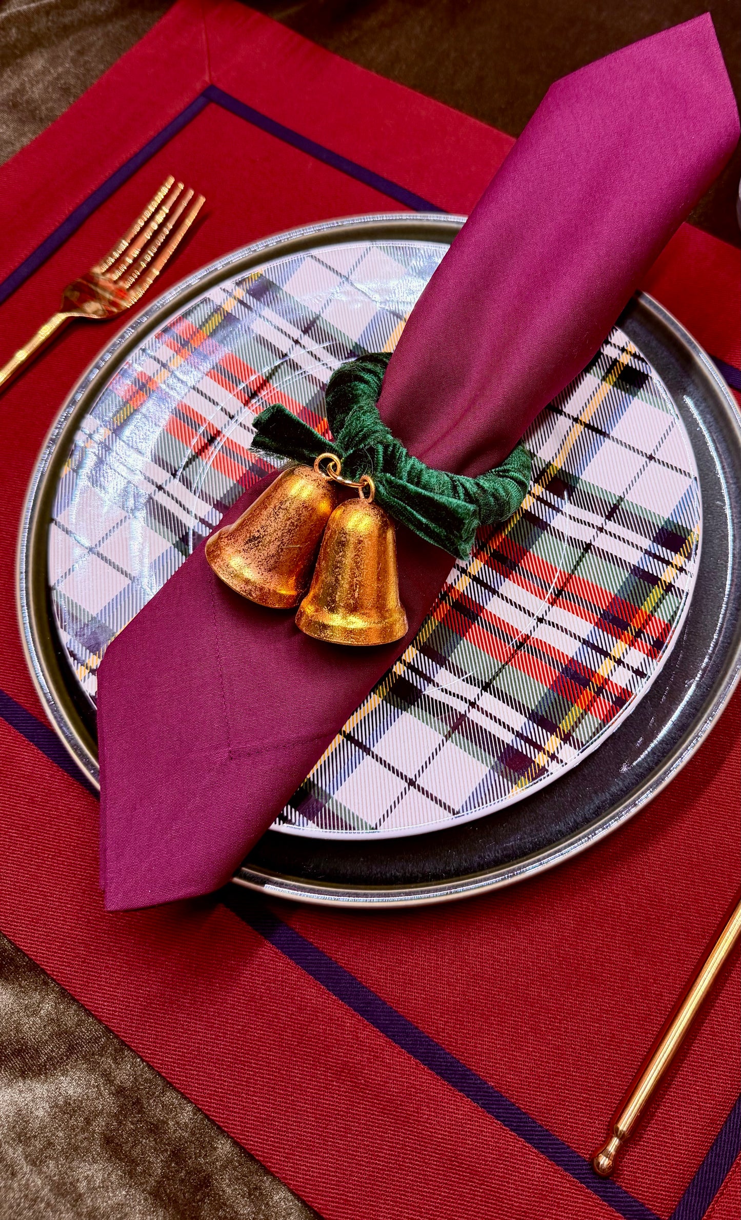 Dark burgundy napkins