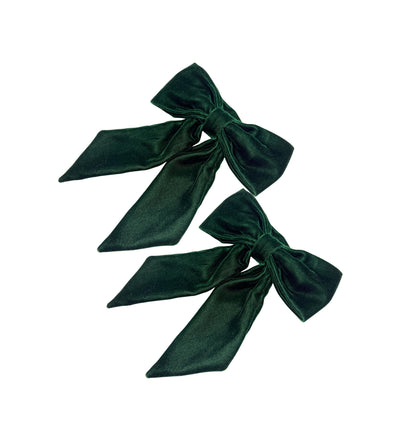 Green velvet napkin ring