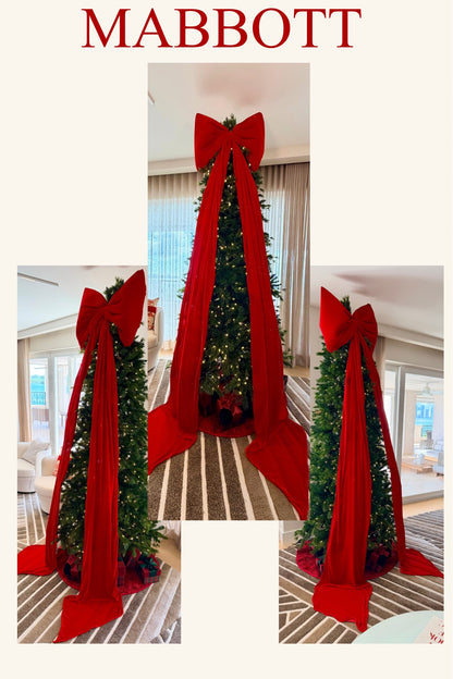 Christmas tree big bow large