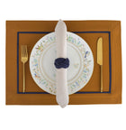 The Caramel and Navy Classic Placemats.