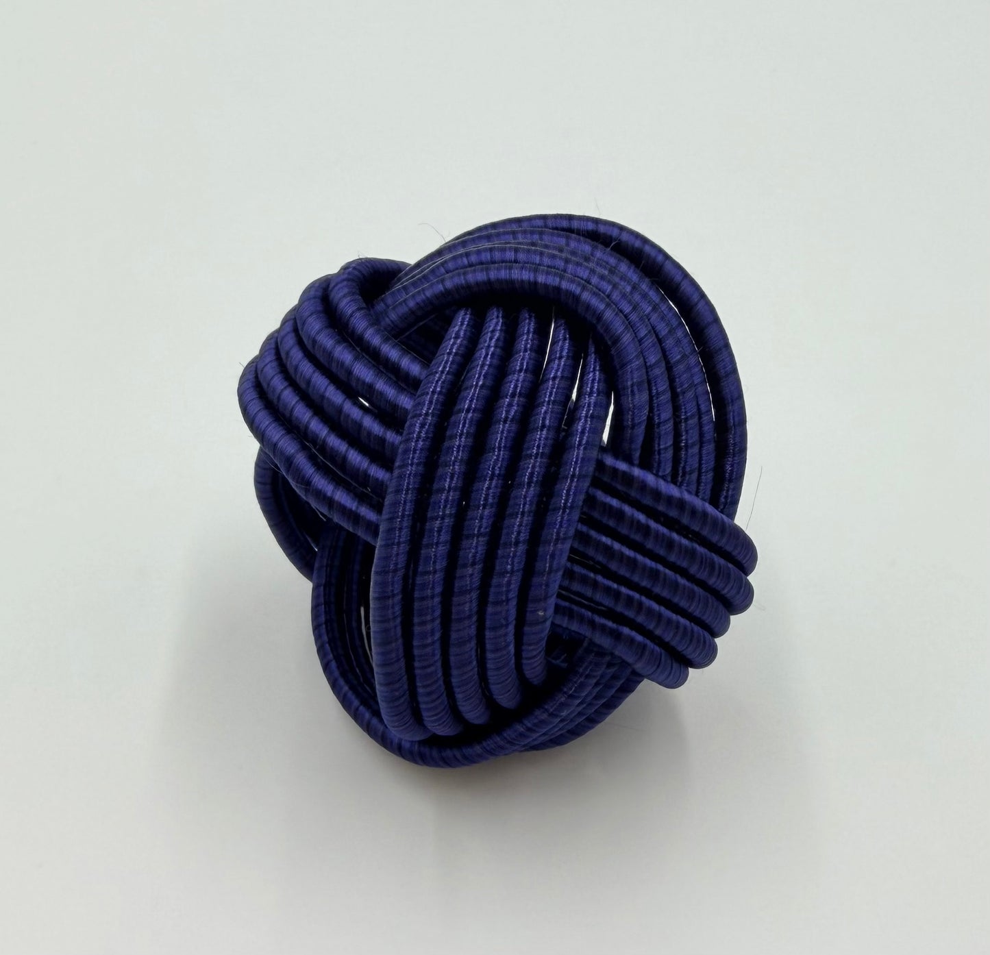 Classic silk napkin ring navy blue