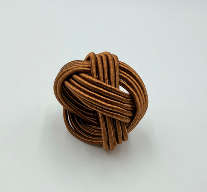 Classic silk napkin ring caramel