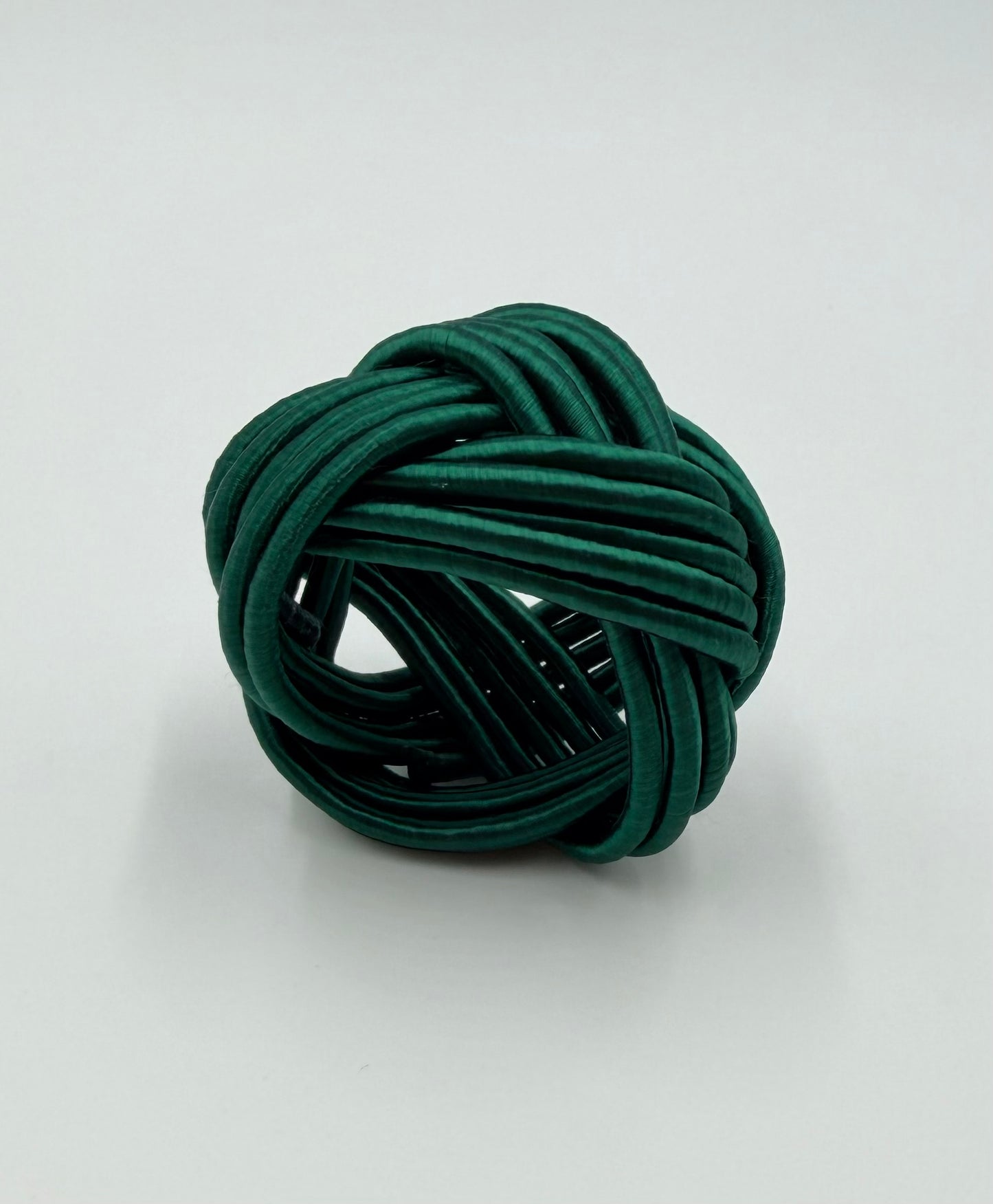 Classic silk napkin ring dark green