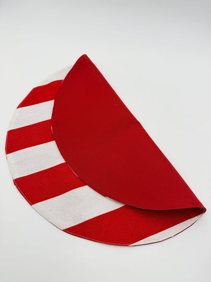 Candy cane round placemat
