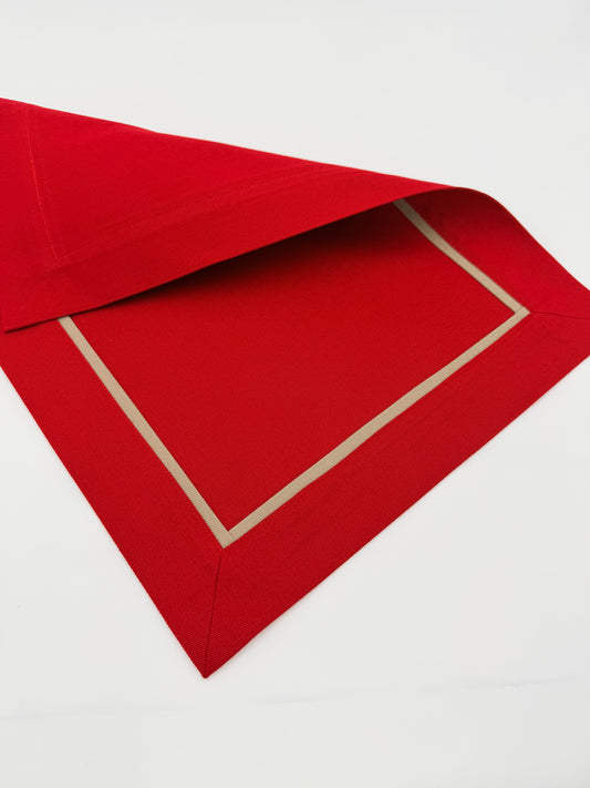 The red classic placemat