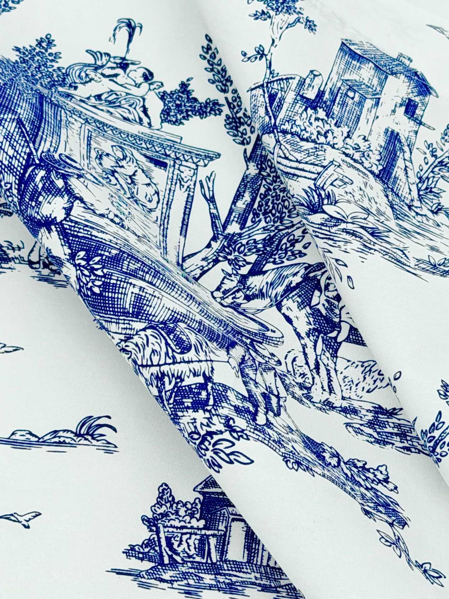 Toile napkins burgundy